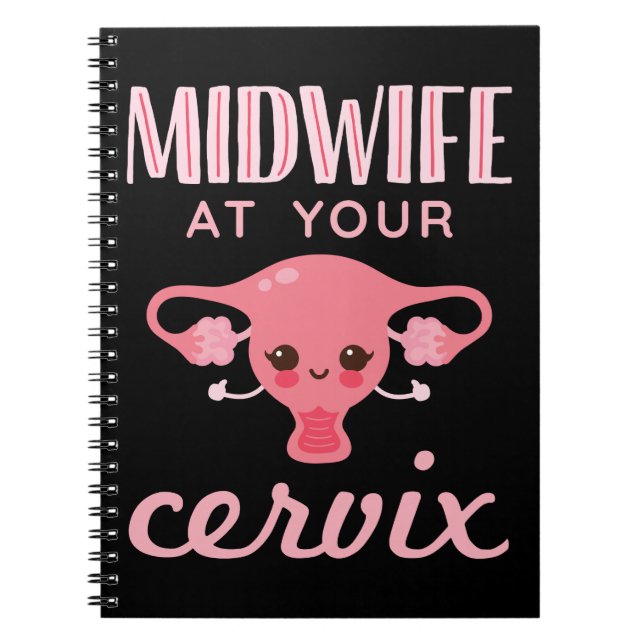 Caderno Espiral Parteira No Seu Cervix Midwifery (Frente)