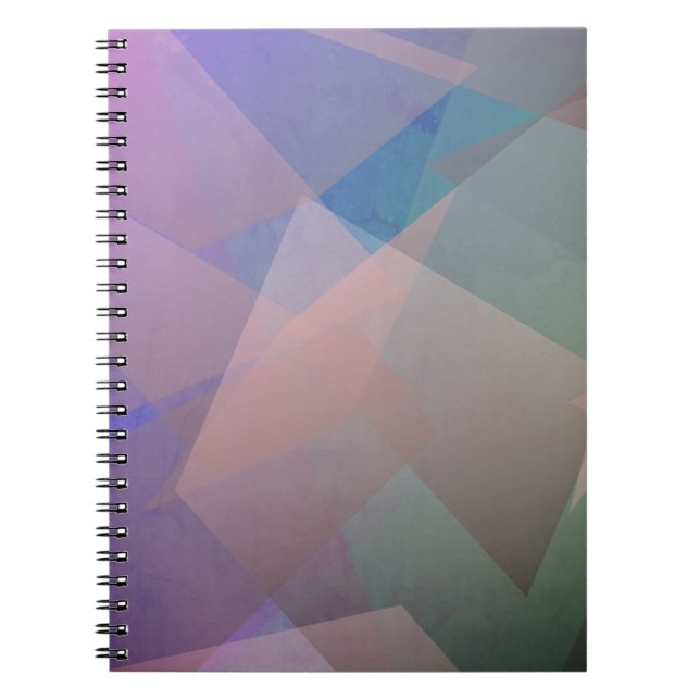 Caderno Espiral Partículas Abstratas Voadoras | Formas Geométricas (Frente)
