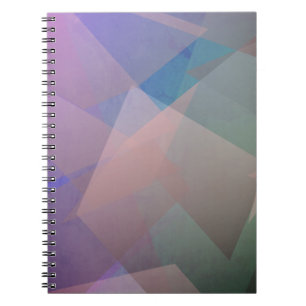Caderno Espiral Partículas voadoras de abstrato   Formas geométric