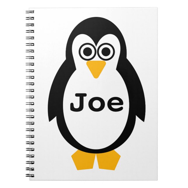 Caderno Espiral Partido do pinguim Customisable (Frente)