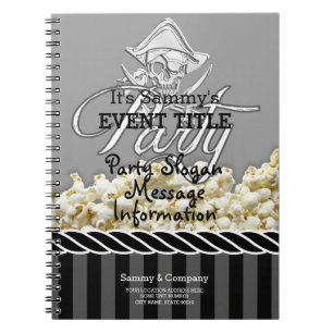 Caderno Espiral Partido personalizado do pirata