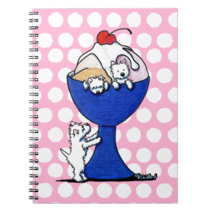 Caderno Espiral Partido Sorvete Westie