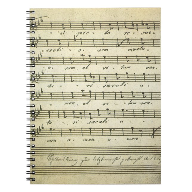 Caderno Espiral Partitura Antiga, Partitura Musical Antiga 1810 (Frente)
