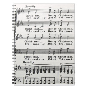 Caderno Espiral Partitura da canção do Natal