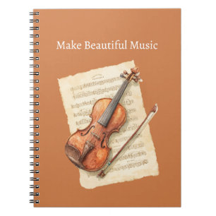 Caderno Espiral Partitura de Música para Violino