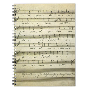 Caderno Espiral Partitura Vintage, Partitura Musical Antiga 1810