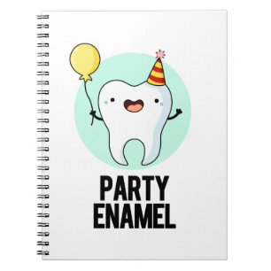 Caderno Espiral Party Enamel Funny Tooth Pun