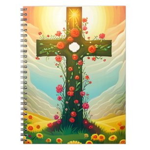 Caderno Espiral Páscoa Cristã Jesus Batista Amor Católico