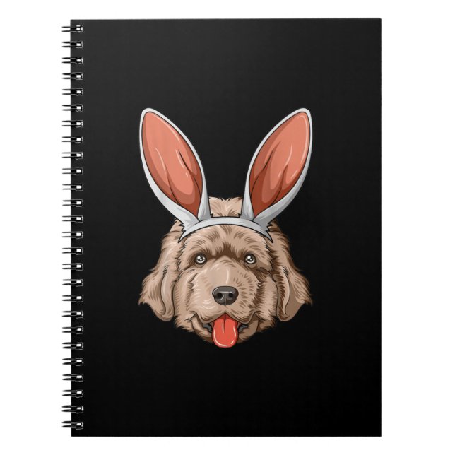Caderno Espiral Páscoa da Terra Nova | presente de cão para orelha (Frente)