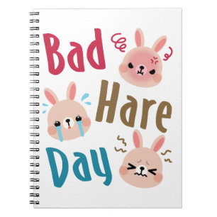 Caderno Espiral Páscoa do Dia da Pena Engraçado Coelhinho Coelho K