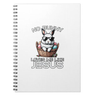 Caderno Espiral Páscoa Nenhum Coelho Me Ama Como Jesus Homens Cris