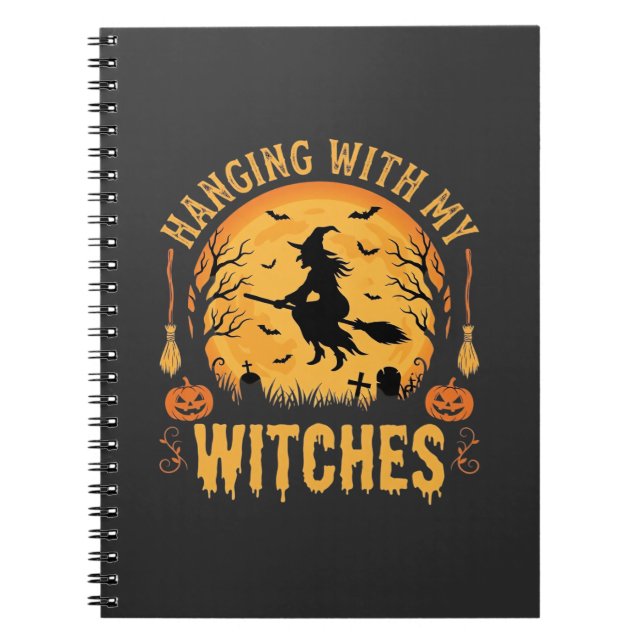 Caderno Espiral Passando o Halloween com Minhas Bruxas (2) (Frente)