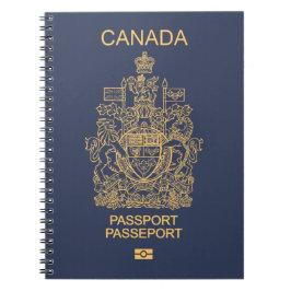 Caderno Espiral Passaporte do Canadá