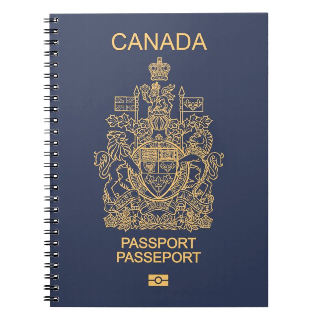 Caderno Espiral Passaporte do Canadá (Frente)