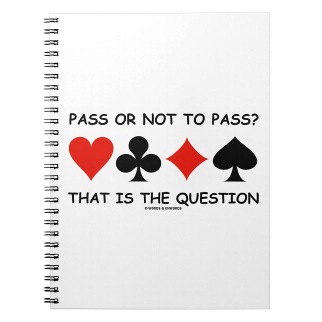 Caderno Espiral Passar Ou Não Passar Essa É A Questão (Ponte) (Frente)