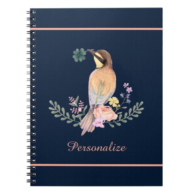 Caderno Espiral Passarinho de pastel  (Frente)