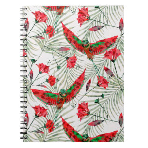 Caderno Espiral Pássaro Colorido na moda do Paraíso