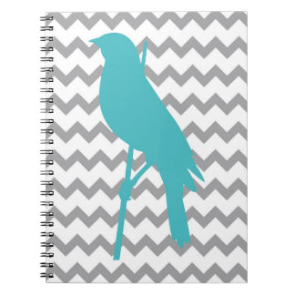 Caderno Espiral Pássaro de Chevron