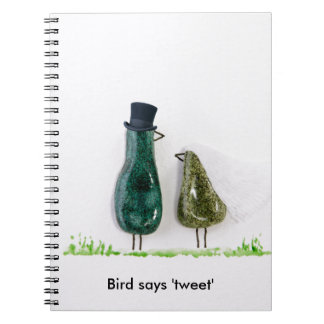 Caderno Espiral Pássaro diz 'tweet'
