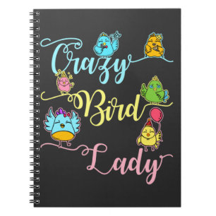 Caderno Espiral Pássaro Louco, Ave-Pássaro Vendo Pássaro