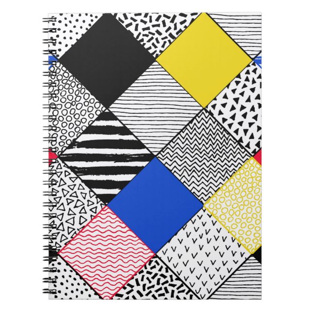 Caderno Espiral Pássaros, bolinhas. (Frente)