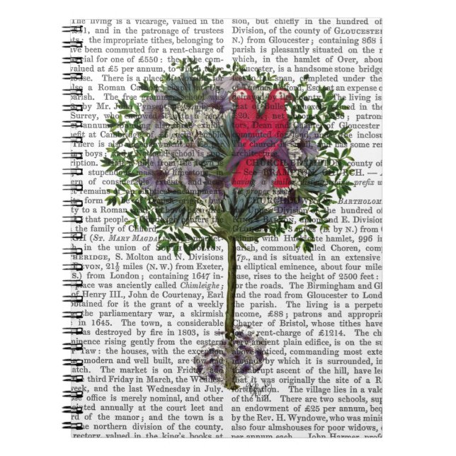 Caderno Espiral Pássaros do Amor em uma Árvore (Frente)