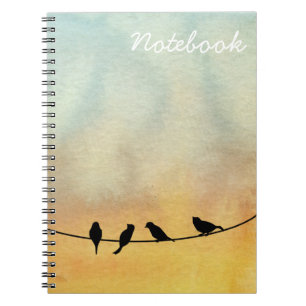 Caderno Espiral Pássaros em um fio