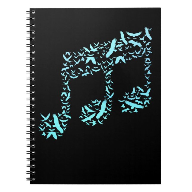 Caderno Espiral Pássaros Treble Clef Music Lover (Frente)