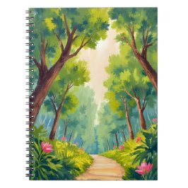 Caderno Espiral Passeio Arborizado Exuberante | Aquarela da Nature