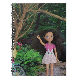 Caderno Espiral Passeio de bicicleta para a floresta