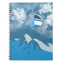 Caderno Espiral Passeio de Gôndola | Pintura de Inverno de Montanh
