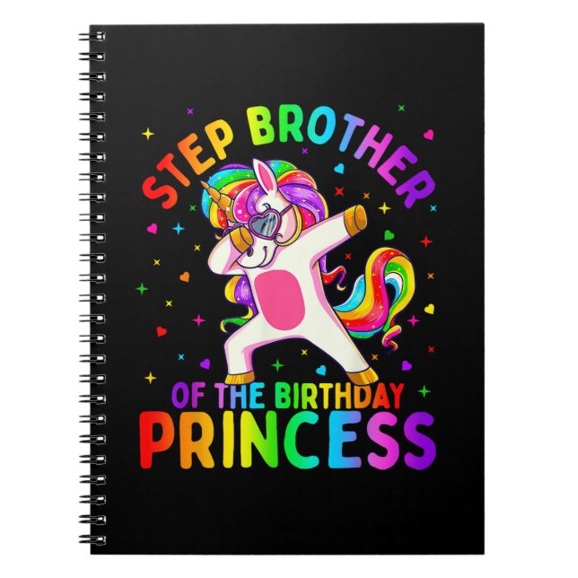 Caderno Espiral Passo Irmão da Princesa de Aniversário Bentando (Frente)
