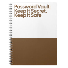 Caderno Espiral Password Vault Secret Notebook