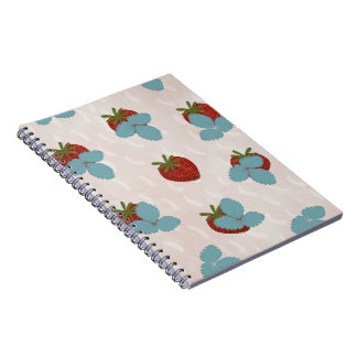 Caderno Espiral Pastas de Arquivo com Purpurina de Morango
