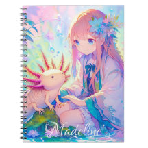 Pastel Anime uma Axolotl Personalizada