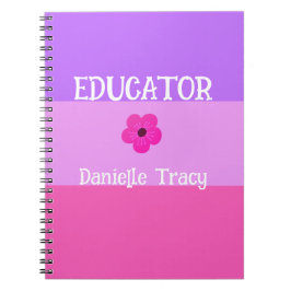 Caderno Espiral Pastel Bonito de Cores de Primavera