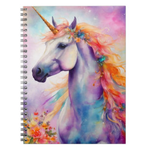 Caderno Espiral Pastel Color Unicorn