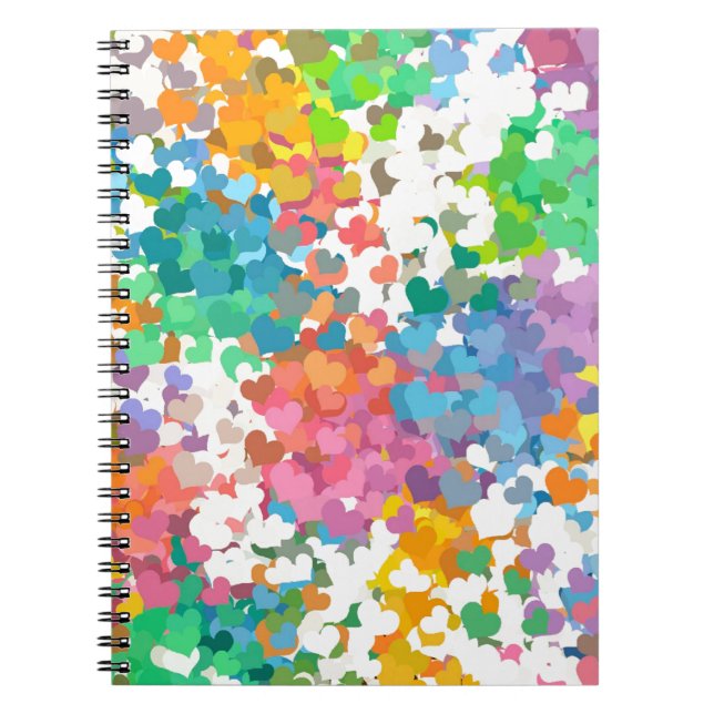 Caderno Espiral Pastel Confetti Hearts (Frente)