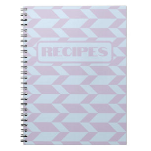 Caderno Espiral Pastel em Pó com Stripe Cevon com Seta de Dois Ton
