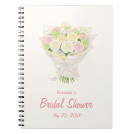 Caderno Espiral Pastel Floral Bridal Shower  – Japanese