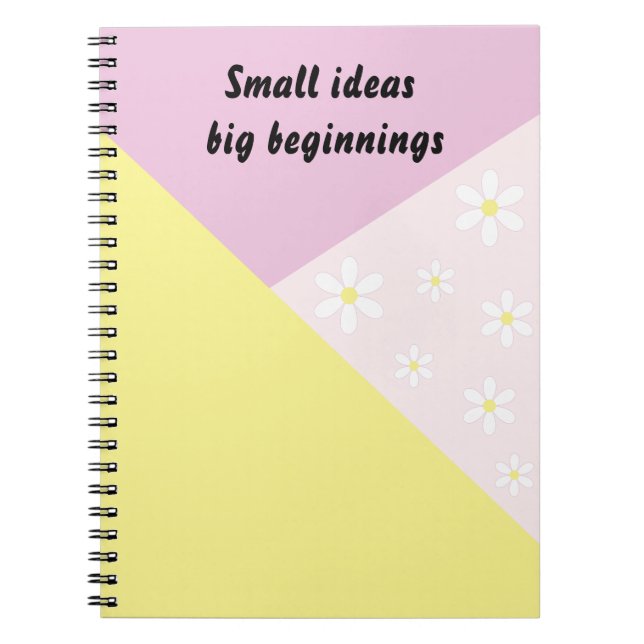 Caderno Espiral Pastel Geometric Notebook with Editable Text (Frente)
