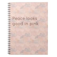 Pastel Geometric Pop | Blush Custom Notebook