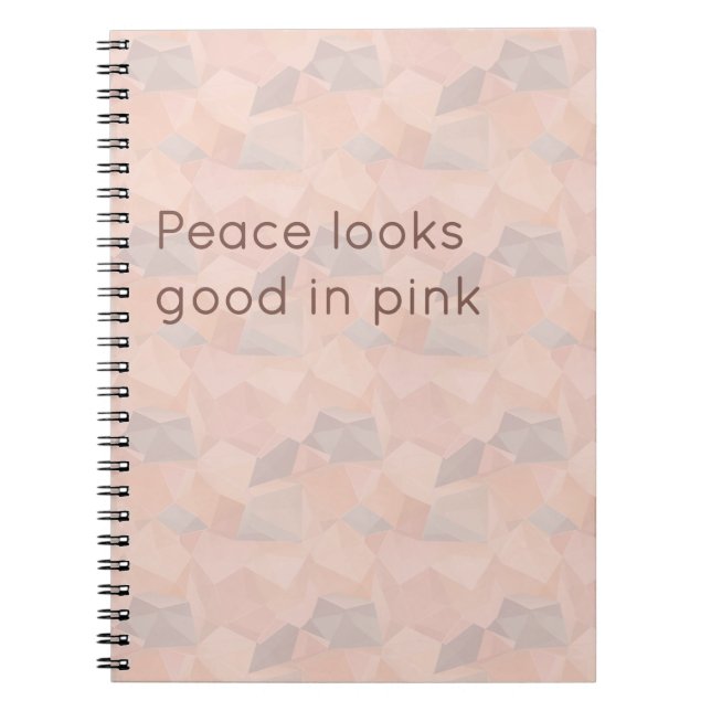 Caderno Espiral Pastel Geometric Pop | Blush Custom Notebook (Frente)