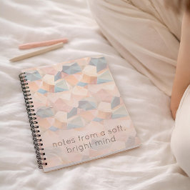 Caderno Espiral Pastel Geométrico Pop | Espectro Suave Personaliza