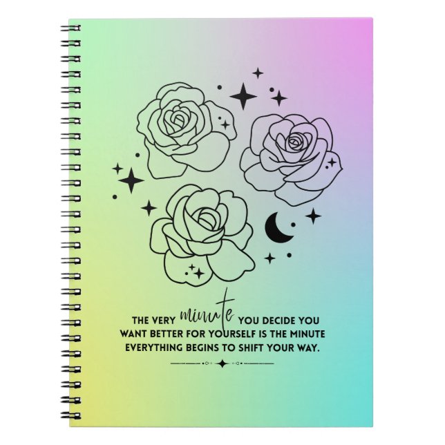 Caderno Espiral Pastel Glow Up Notebook (Frente)