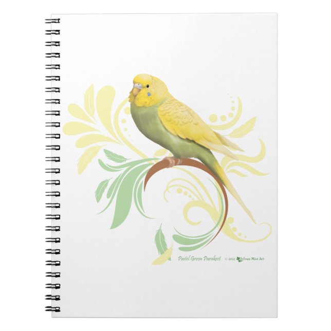 Caderno Espiral Pastel Green Parakeet (Frente)
