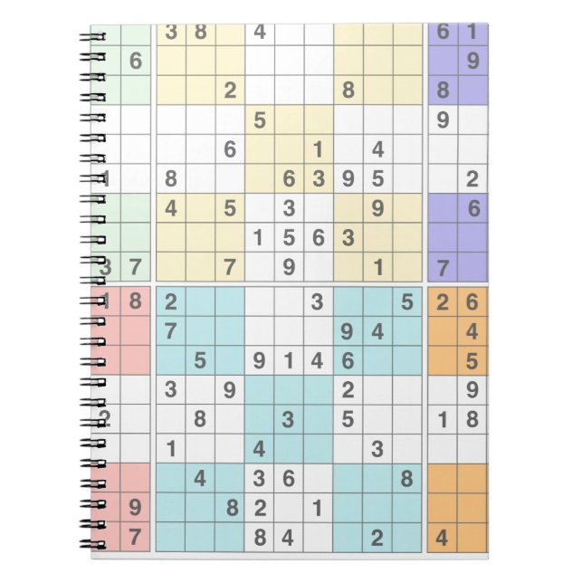 Caderno Espiral pastel sudoku (Frente)
