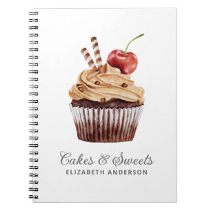 Caderno Espiral Pastelaria cupcake