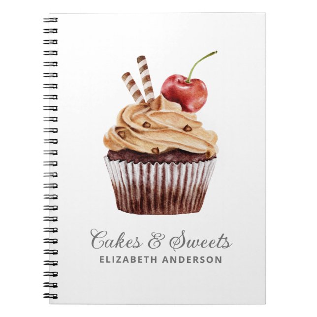 Caderno Espiral Pastelaria cupcake (Frente)