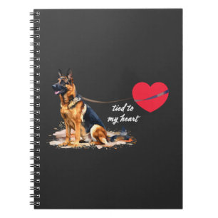 Caderno Espiral Pastor Alemão Apegado ao Meu Coração